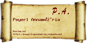 Peyerl Annamária névjegykártya